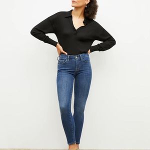 Frame Denim Le Skinny de Jeanne Jeans Skinny Fit Mid Rise Size 25